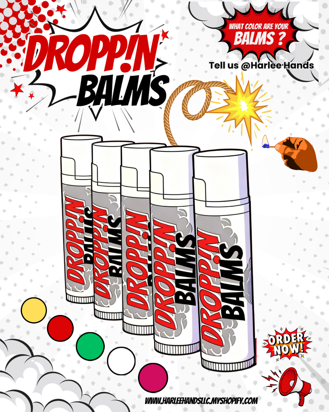 Dropp!n Balms- 3-Pack Lip Balm